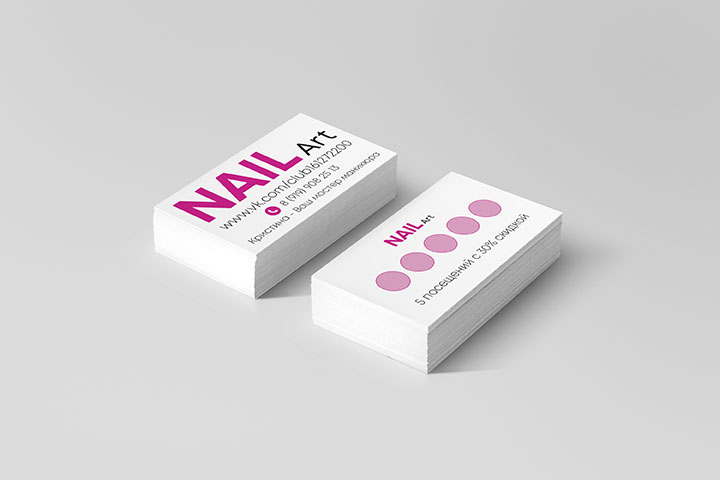 Изготовление визиток для студии маникюра